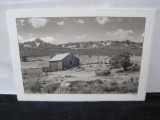 Colorado Landscape, Signed Black & White Photograph Print, 13.5 X 19.5 Foam Backed