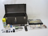 Kennedy Metal Tool Box with Gun Cleaning Kits and Supplies