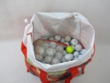 Assortment of Golf Balls in Reusable Shopping Bag
