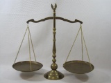 Brass Scales of Justice, approx 16 inch Tall