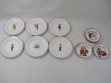 Holiday Plates Includes 6 Peppermint & Pine Santa, 6 Rainbow Mountain Reindeer