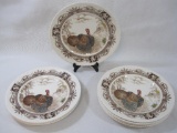 Eight Johnson Bros Dinner Plates, Barnyard King, made in England