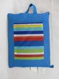 Mainstays Lawn Blanket in a Cushion Pouch, Blue Striped 60 X 70 inches, E&E Co. Ltd