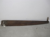 Disston & Sons 1-2 Man Crosscut Logging Saw with Wood Handles, 46 inch Blade