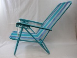 Multicolor Reclining Beach Chair, with Carry Strap