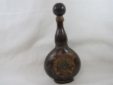 Dante Leather Covered Decanter, Providetiae Memor, Made in Italy