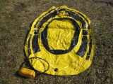 Inflatable Raft with Oar Lock Rings, M-2, GJ Marshall & Sons Inc 1986, with Sevylor Foot Pump
