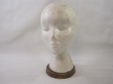 Female Foam Head Mold, Mounted on Wood Base