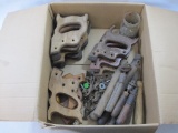 Assortment of Wood Saw Handles With Screws and Caps, in 5 Gallon Bucket