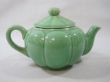 Light Green Glazed Ceramic Pottery Teapot