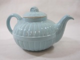 Light Blue Glazed Ceramic Pottery Teapot