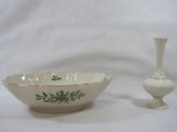 Lenox Hollyberry Serving Bowl and Vase with Gold Trim