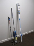 Various Cleaning supplies, including Clean Machine, Quickie Release Mop with Quickie Professional