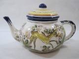 Hand Painted Teapot, Made in Portugal