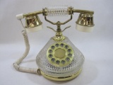 Glass Touchtone Desk Phone with Goldtone by TT Systems Corporation