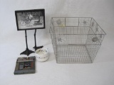 Wire Basket with Decorative items and Jon Anton Fortune Tea Cup