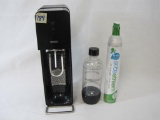 Soda Stream with Replacement Carbonation Bottle, Soda Bottle and Partial Carbonation Bottle inside