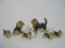 Six-Piece Ceramic Hound Dog Family, 2 oz