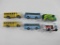 Six Diecast Trucks by Matchbox and Hot Wheels, Includes Buses, Box Truck and Truck Camper, 13oz