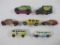 Seven Cartooned Themed Matchbox Die Cast Vehicles Including Blues Clues Bus, Flintstones Hummer,