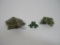 Three Ceramic Figurines: 1 turtle and 2 frogs, 2 oz