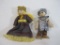 Two Medieval Wooden and Plastic Figures, 2 oz