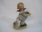 Vintage Ceramic Hummel-Style Girl Feeding Ducks Figure, made in Occupied Japan, 5 oz