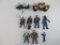 Seven Action Figures and Two Toy Vehicles. Includes Lanard Action Figures and Others with a