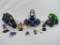 Various DC and Marvel Superhero Themed Toys . Includes Game Pieces by WizKids and Leader in Play,