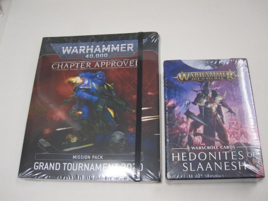 Warhammer 40K Mission Pack Grand Tournament 2020 and Age of Sigmar Warscroll Cards Hedonites of
