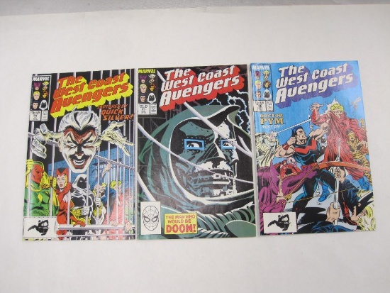 The West Coast Avengers V2 34-36 (Jul-Sep 1988), Three Comics by Marvel Comics, 5oz