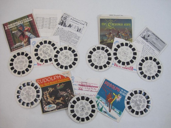 Three Sets of Christmas View-Master Reels: A Christmas Carol by Charles Dickens, Rudolph the