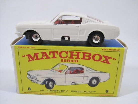Lesney "Matchbox" Series No. 8 Ford Mustang with Front Drive Wheels, in original box, 2 oz