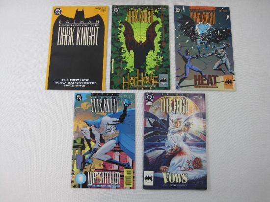 Five Batman Legends of the Dark Knight Comics, #1 (Nov 1989), 42 (Feb 93), 49 (Aug 93), 55 (Dec 93)