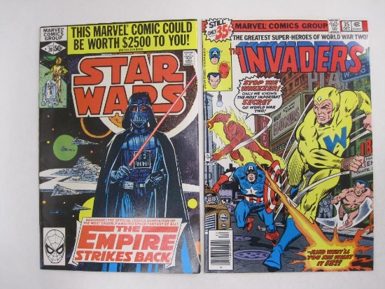 Star Wars V1 39 (Sep 1980) and The Invaders V1 35 (Dec 1978), Two Comics by Marvel Comics Group,