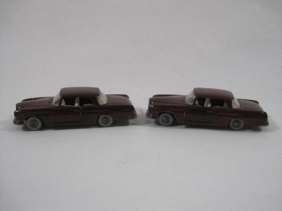 Two Lesney "Matchbox" Series Mercedes-Benz 220 SE No. 53 Cars with Gray/Silver Wheels, 3 oz