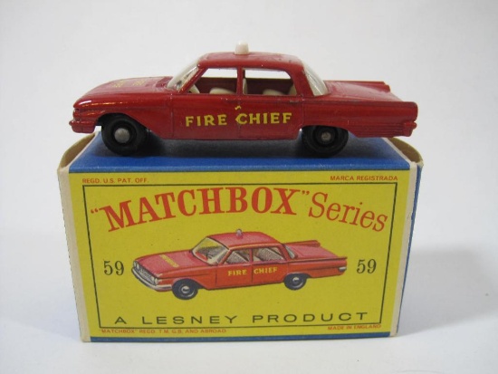 Lesney "Matchbox" Series No. 59 Fire Chief's Car, in original box, 2 oz