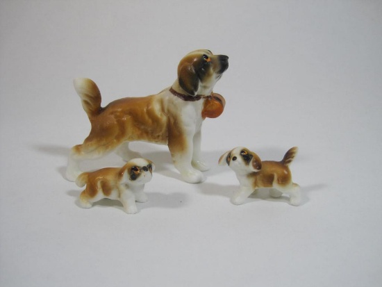 Three-Piece Ceramic Dog Family, 2 oz
