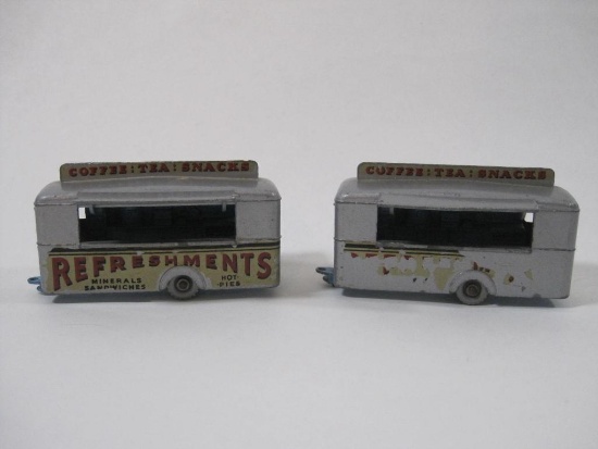 Two Lesney "Matchbox" Series Refreshments Mobile Canteen No. 74 with Gray/Silver Wheels, see