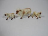 Three-Piece Ceramic Sheep Family, 2 oz