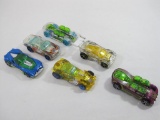 Six Hot Wheels Racecars, Including Burl-Esque and Paradigm Shift and More. 8oz