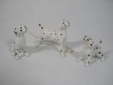 Three-Piece Ceramic Dalmatian Dog Family Figurines, 2 oz