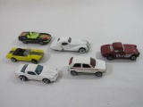 Seven Diecast Cars of Various Styles by Matchbox and Hot Wheels, Includes 1962 Corvette and Others,