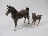 Two Ceramic Horse Figurines, 11 oz