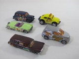 Five Cartoon Themed Diecast Vehicles by Matchbox, Including SpongeBob, Scooby Doo and More, 8oz
