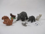Assorted Animal Figurines: ceramic, glass, and more, 9 oz