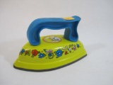Vintage Sunnie Miss Toy Iron, pressed metal with plastic handle, 3 oz