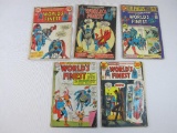 World's Finest Comics 152 (Sep 1965), 211 (May 72), 216 (Feb-Mar 73), 217 (Apr-May 73), and 224