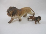 Large Lion Figure with Small Lion Figure, both ceramic, 12oz ship weight