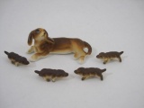 Five-Piece Ceramic Dachshund Dog Family Set, 1 oz